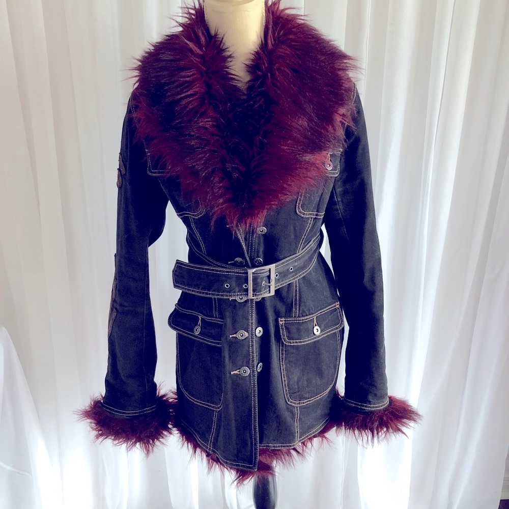 Parasuco vintage coat-black jean - removable fur